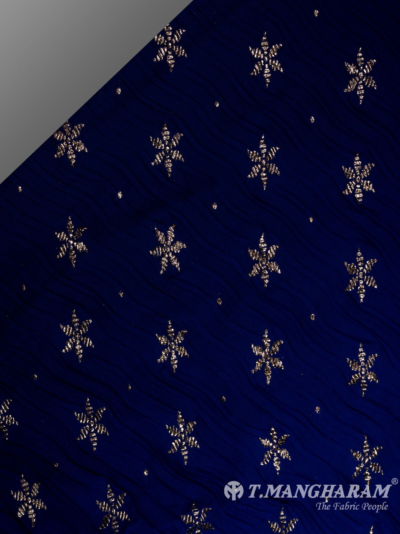 Multicolour Blue Georgette Fabric - EA0243 view-2