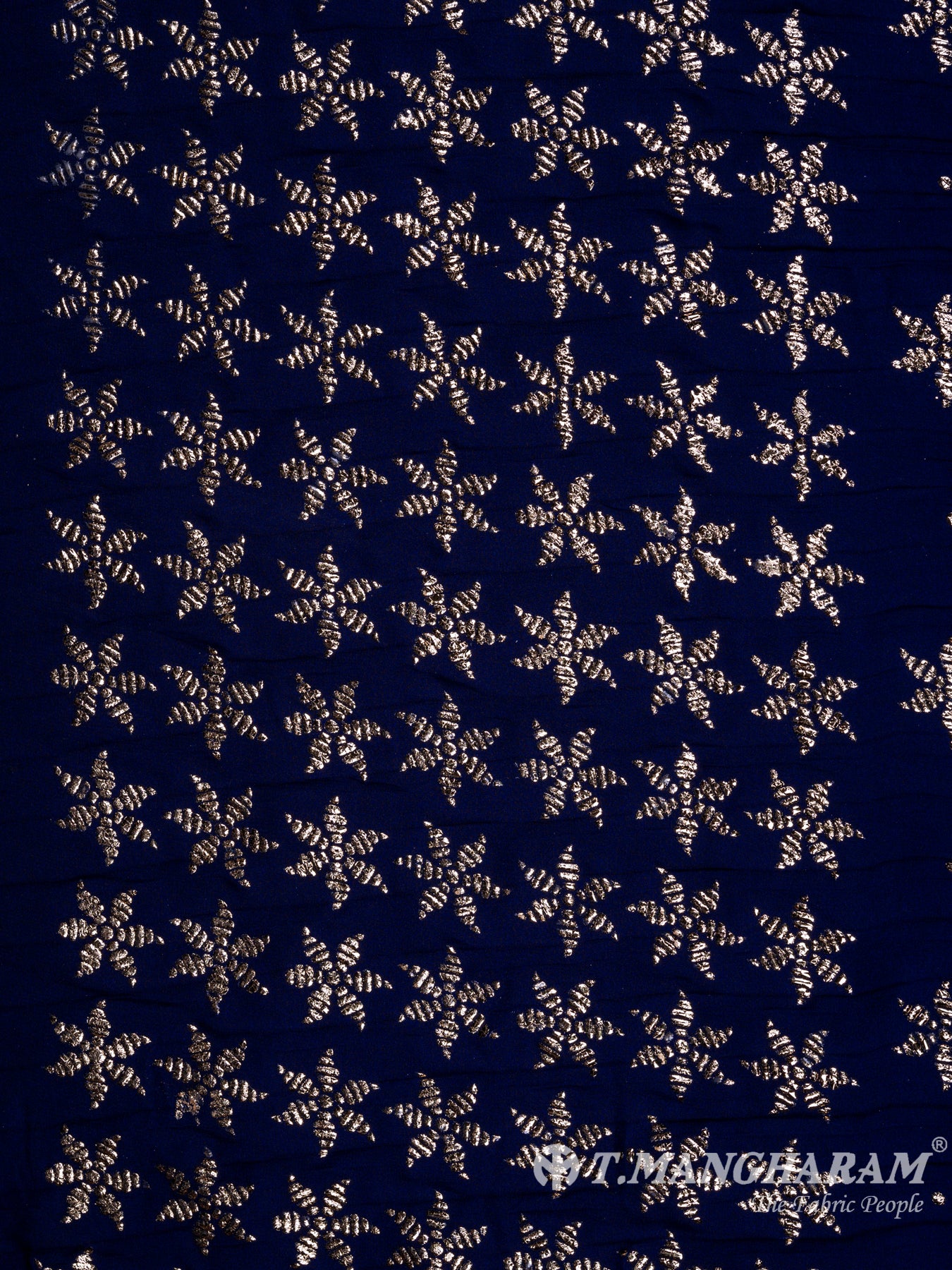 Multicolour Blue Georgette Fabric - EA0243 view-5