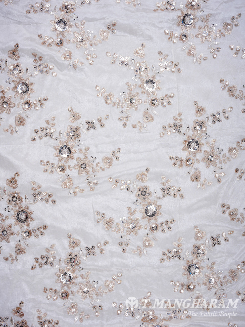 Off White Chinnon Silk Fabric - EB0261 view-2