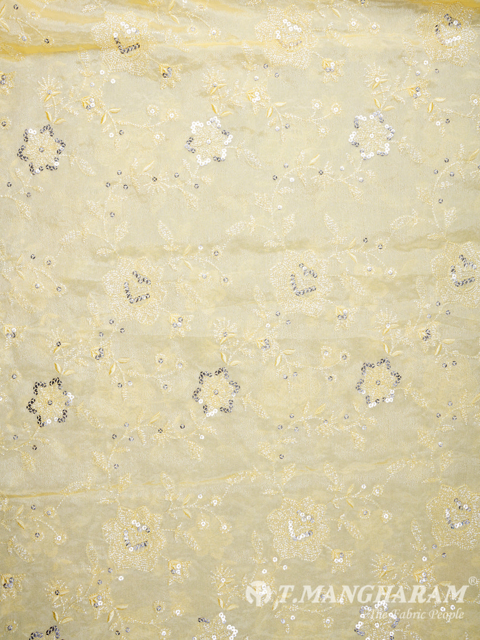 Yellow Chinnon Silk Fabric - EB0257 VIEW-2