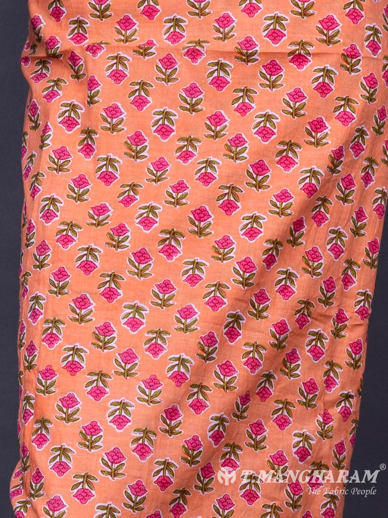 Peach Cotton Chudidhar Fabric Set - EF0678 view-3