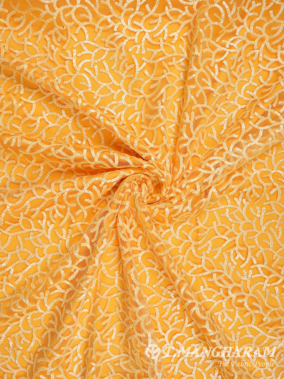 Yellow Fancy Net Fabric - EB1104 view-1