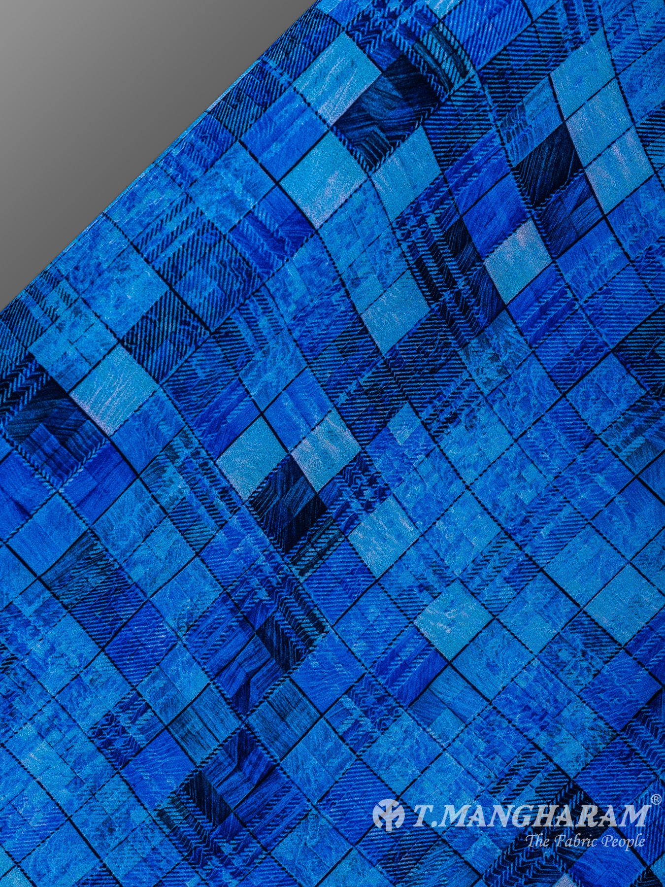 Blue Georgette Fabric - EC0358 view-2