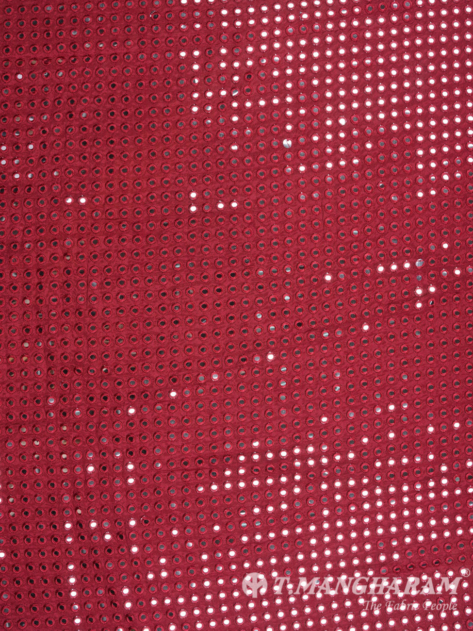 Maroon Chinnon Silk Fabric - EC2033 view-3