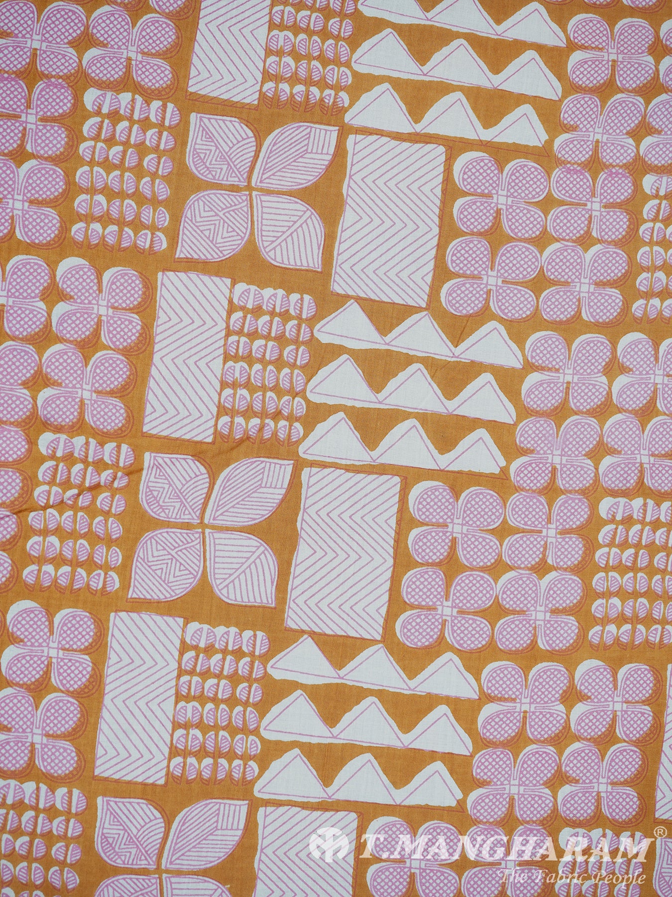 Orange Cotton Fabric - EC3037 view-3