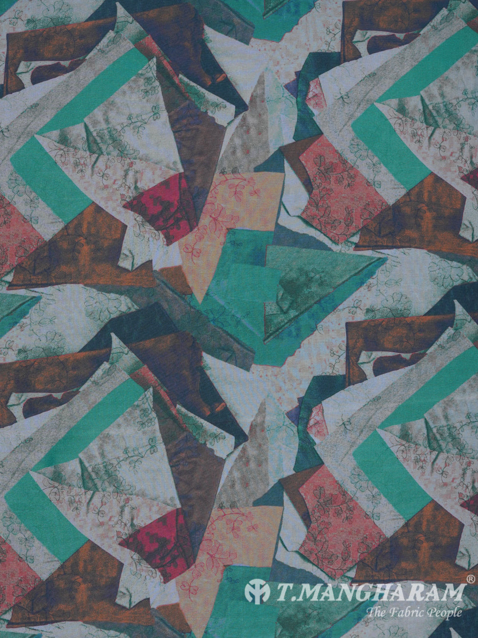 Multicolor Georgette Fabric - EB1265 view-3