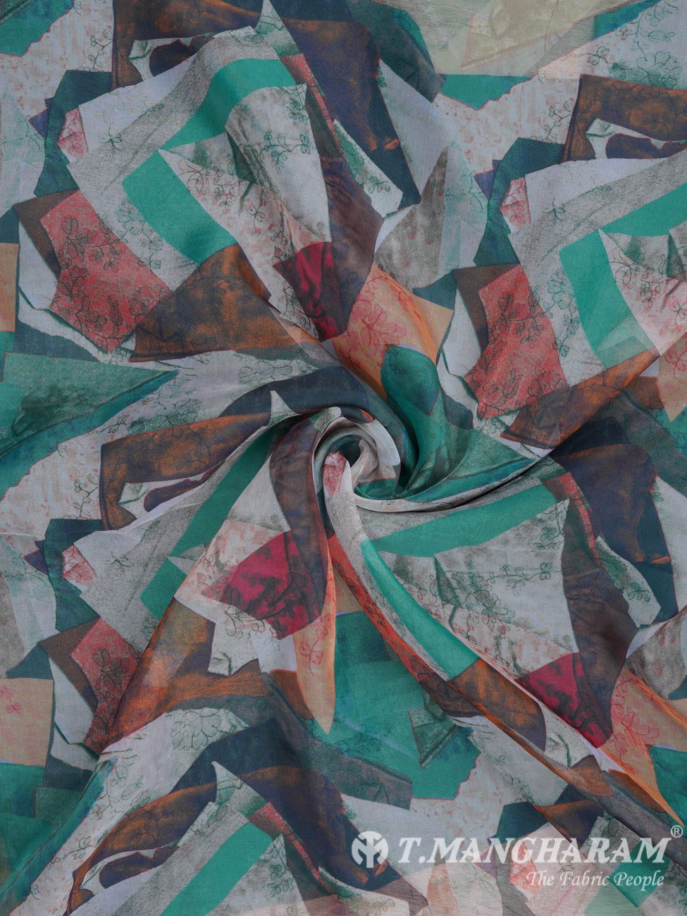 Multicolor Georgette Fabric - EB1265 view-1
