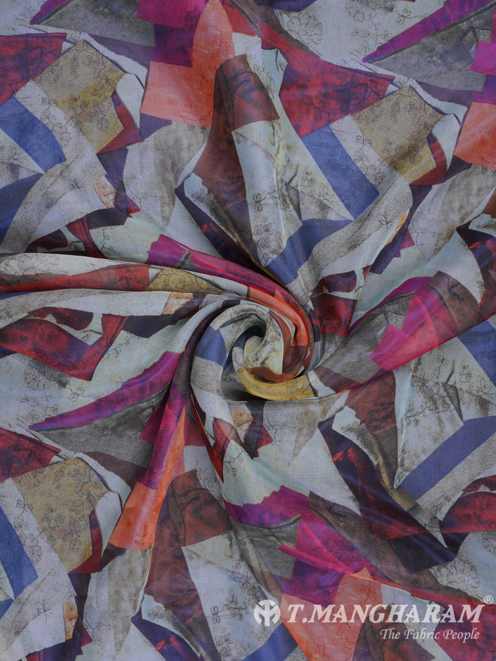 Multicolor Organza Tissue Fabric - EB1262 view-1