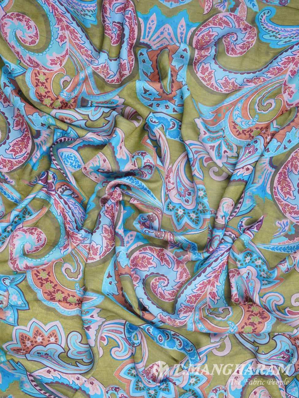 Multicolor Satin Fabric - EB1457 view-4