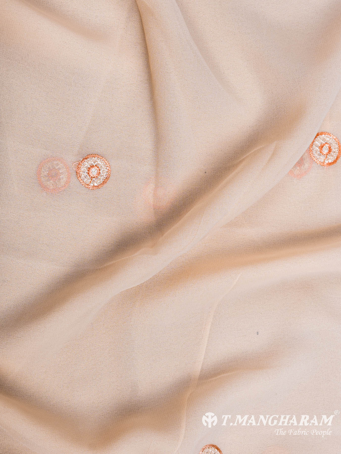 Peach Georgette Chudidhar Fabric Set - EG1244 view-2