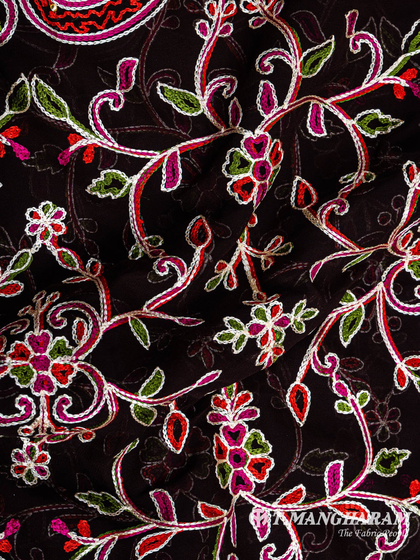 Wine Georgette Chudidhar Fabric Set - EG1258 view-2