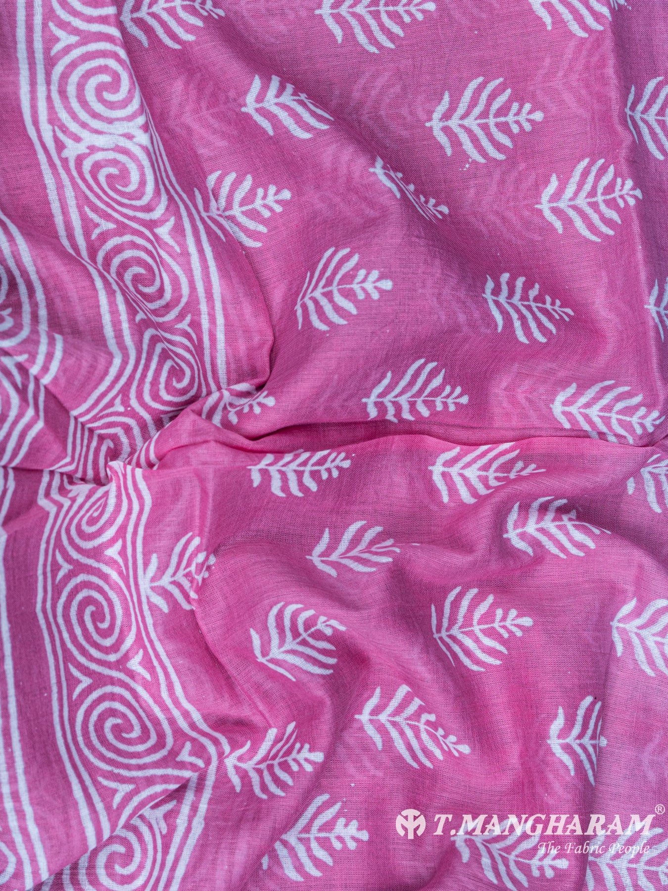 Pink and Black Cotton Chudidhar Fabric Set - EG1337 view-2