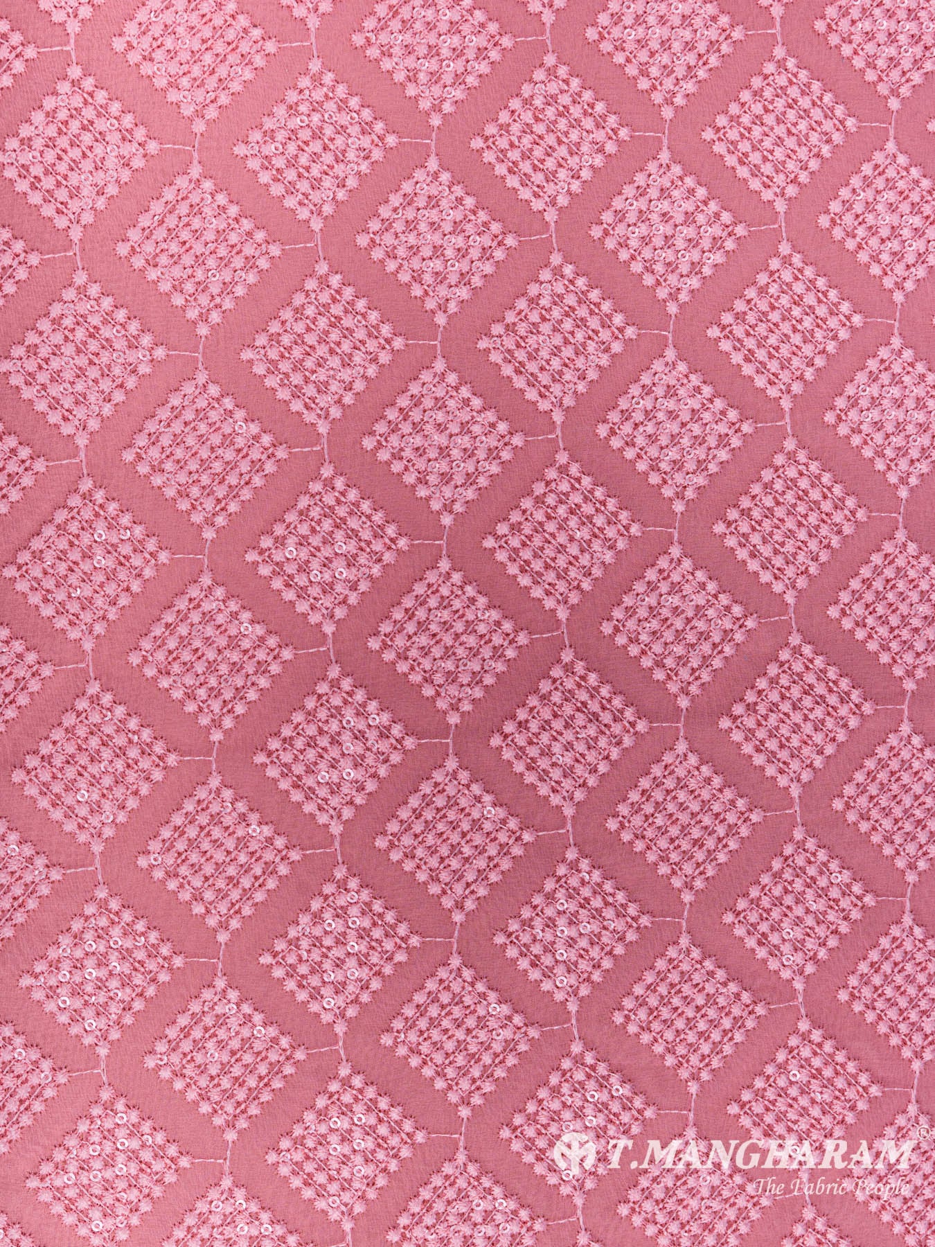 Pink Georgette Fabric - EC3994 view-3