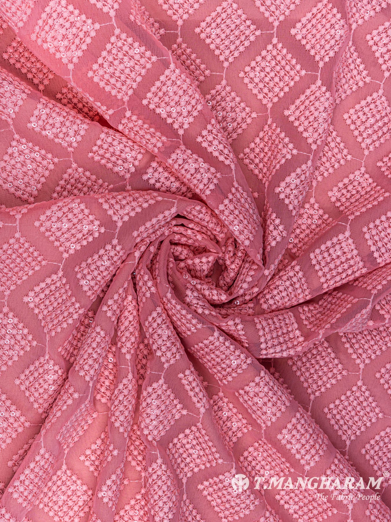 Pink Georgette Fabric - EC3994 view-1