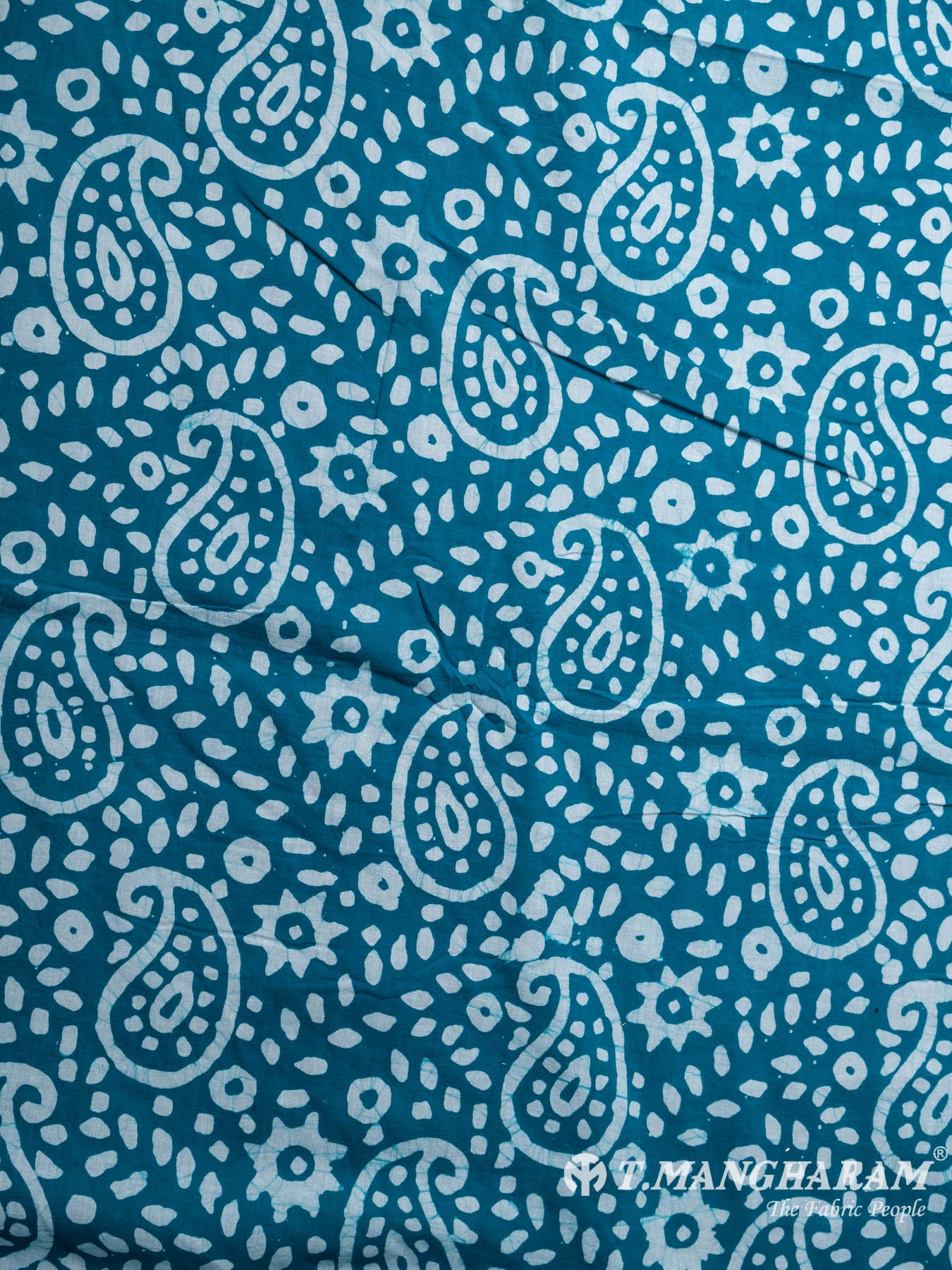 Blue Cotton Fabric - EB3301 view-3