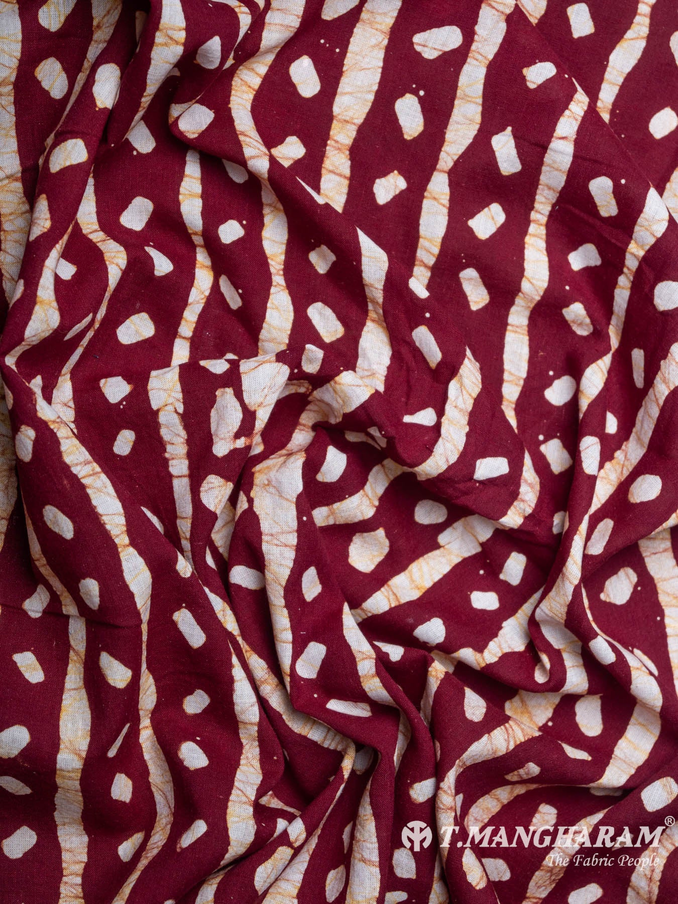 Maroon Cotton Fabric - EB3291 view-1