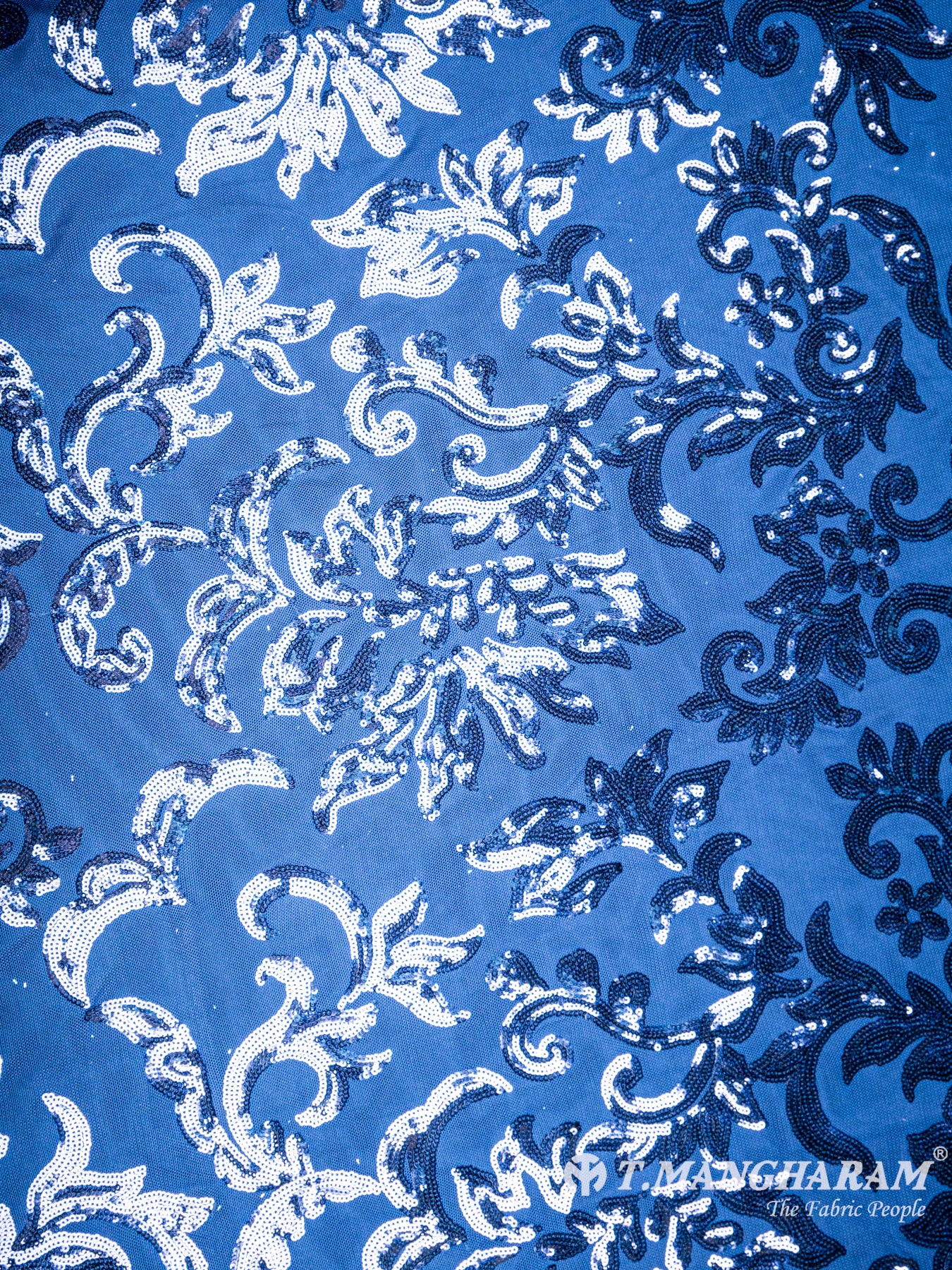 Blue Fancy Net Fabric - EC4054 view-3