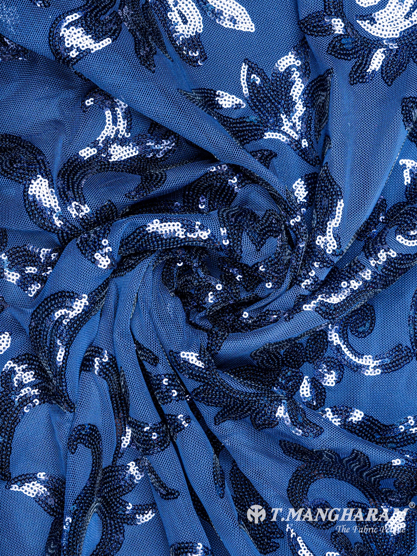 Blue Fancy Net Fabric - EC4054 view-1
