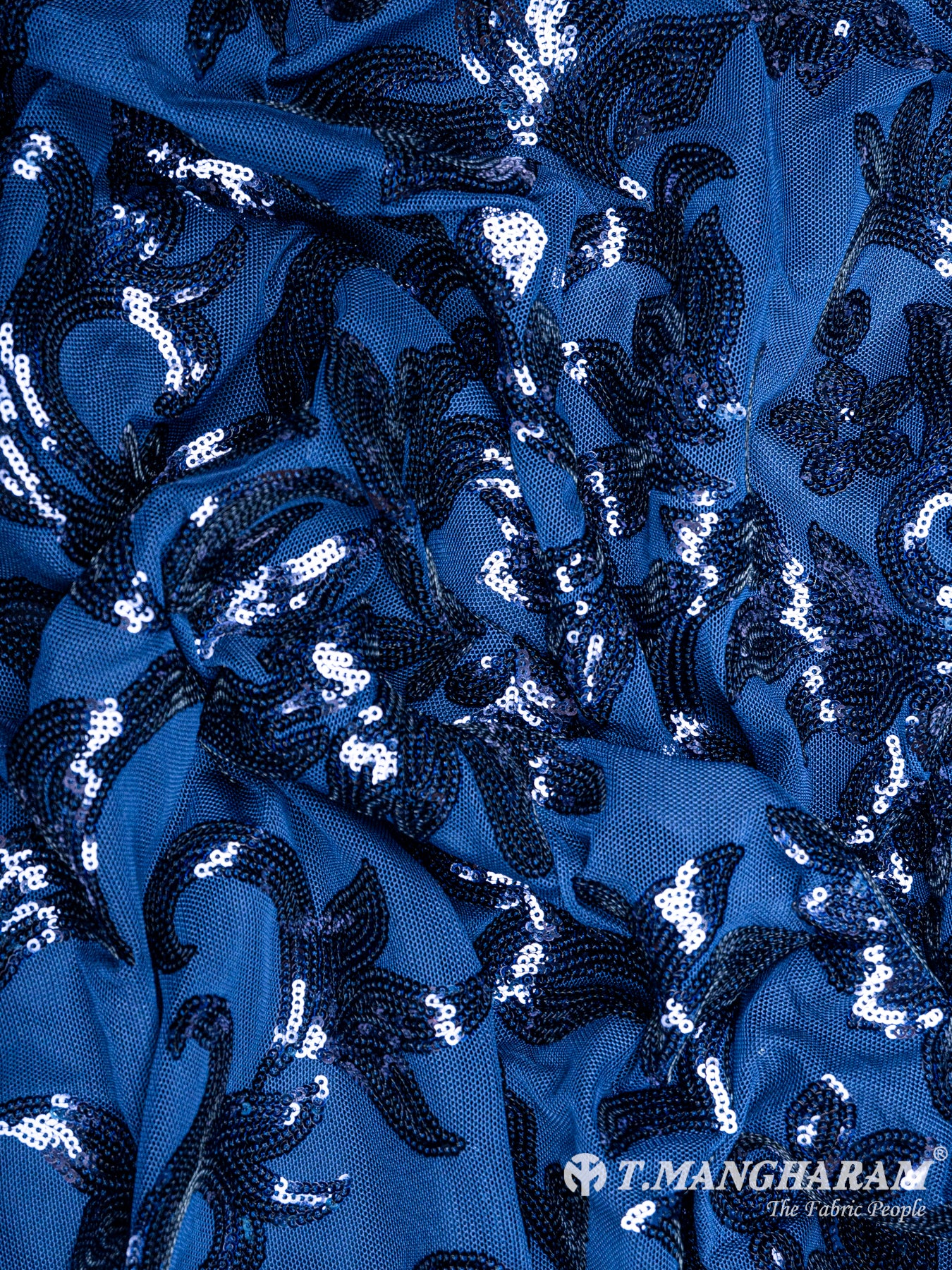 Blue Fancy Net Fabric - EC4054 view-4