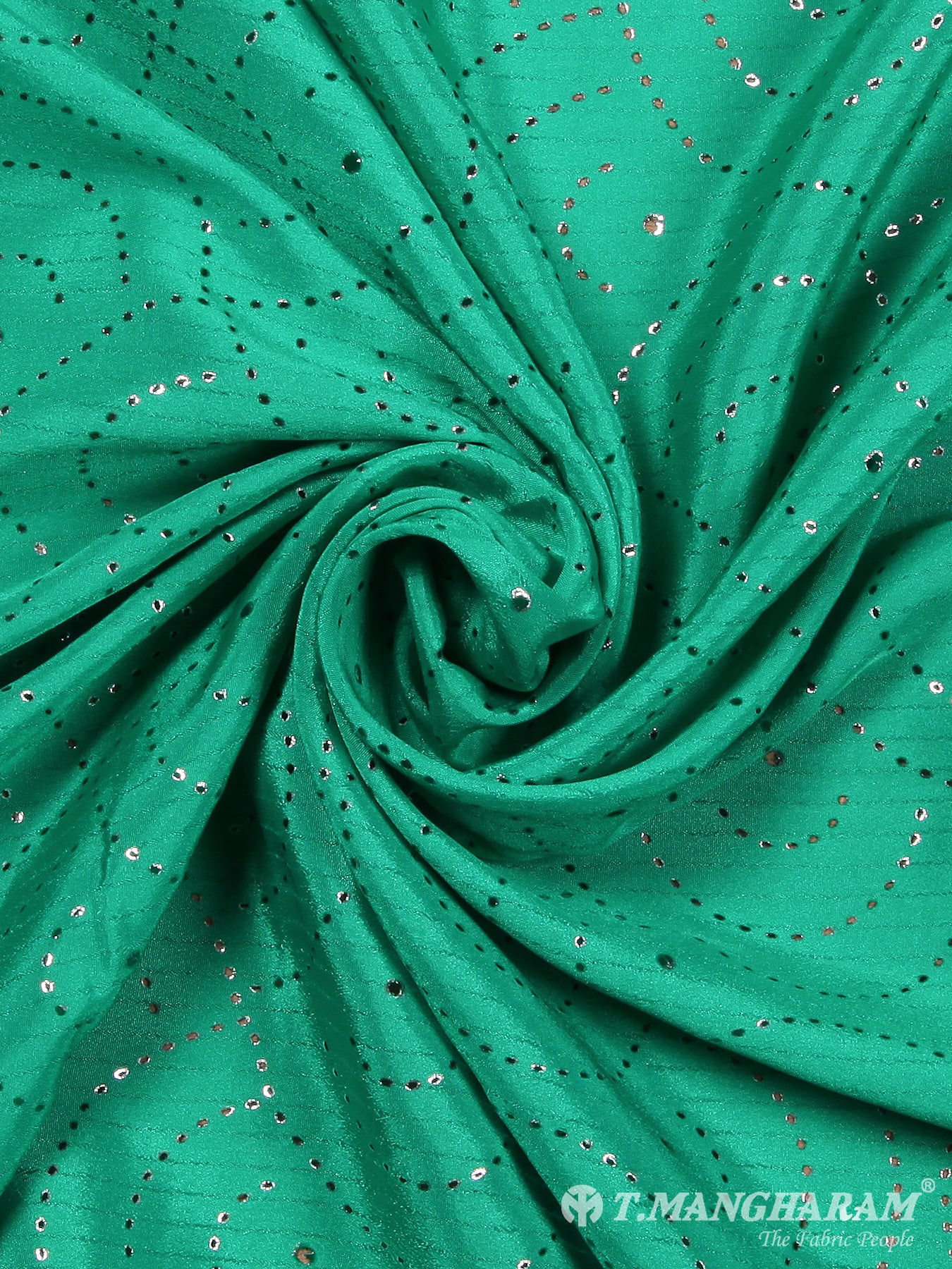 Parrot Green Crepe Fabric - EA0189 view-1