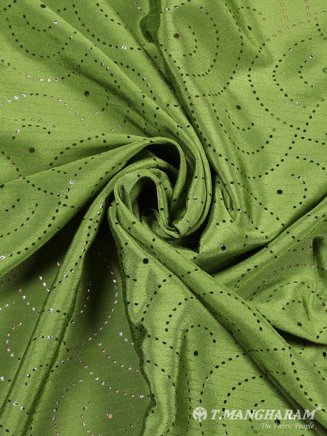 Olive Green Crepe Fabric - EA0191 view-1
