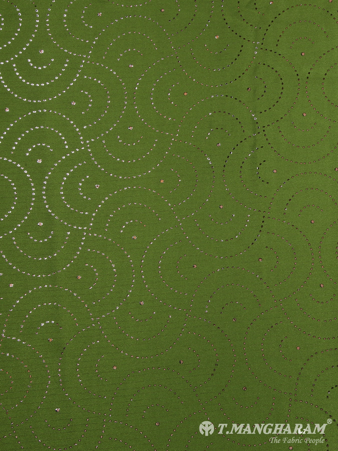 Olive Green Crepe Fabric - EA0191 view-4