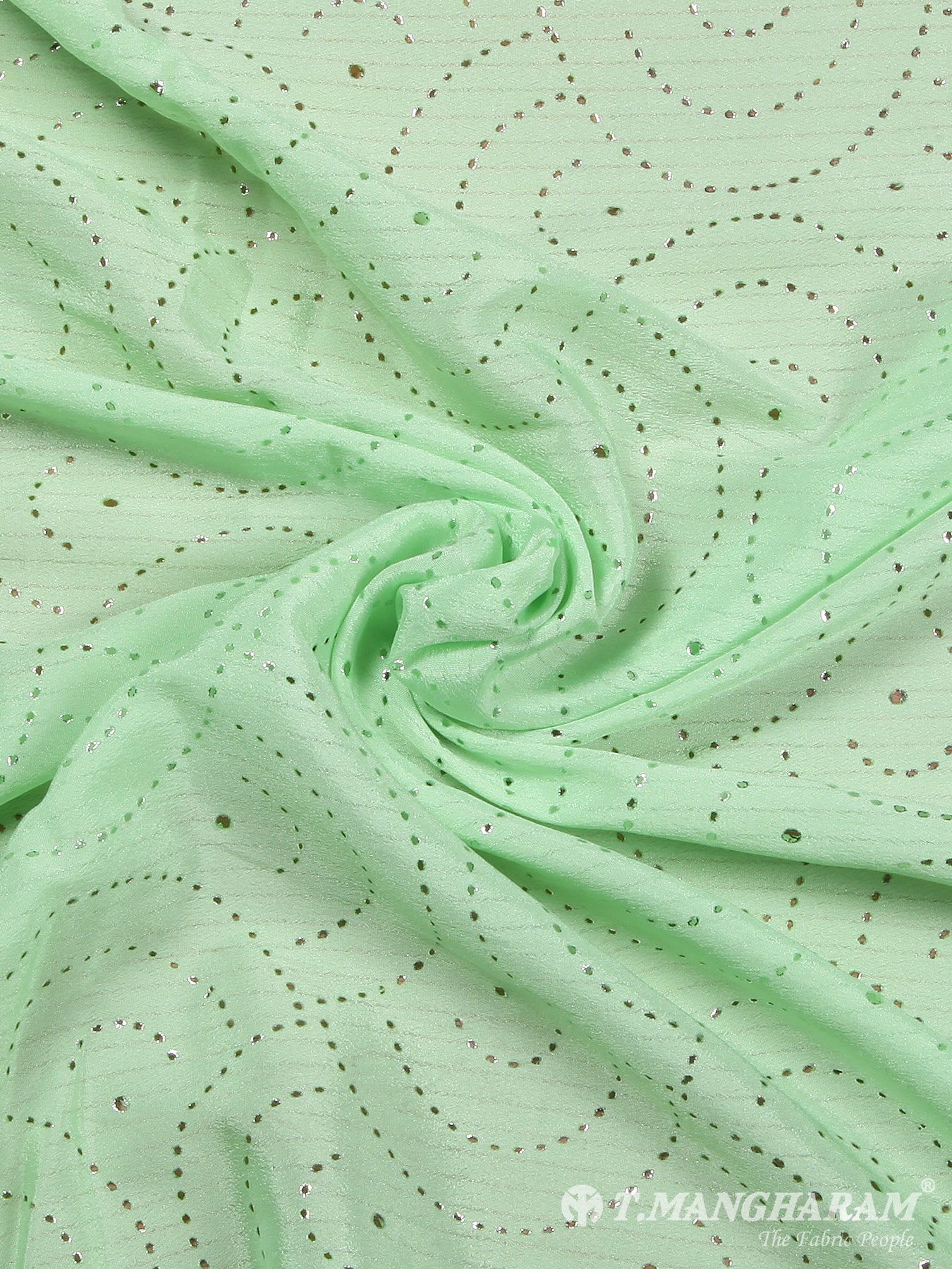 Pista Green Crepe Fabric - EA0194 view-1