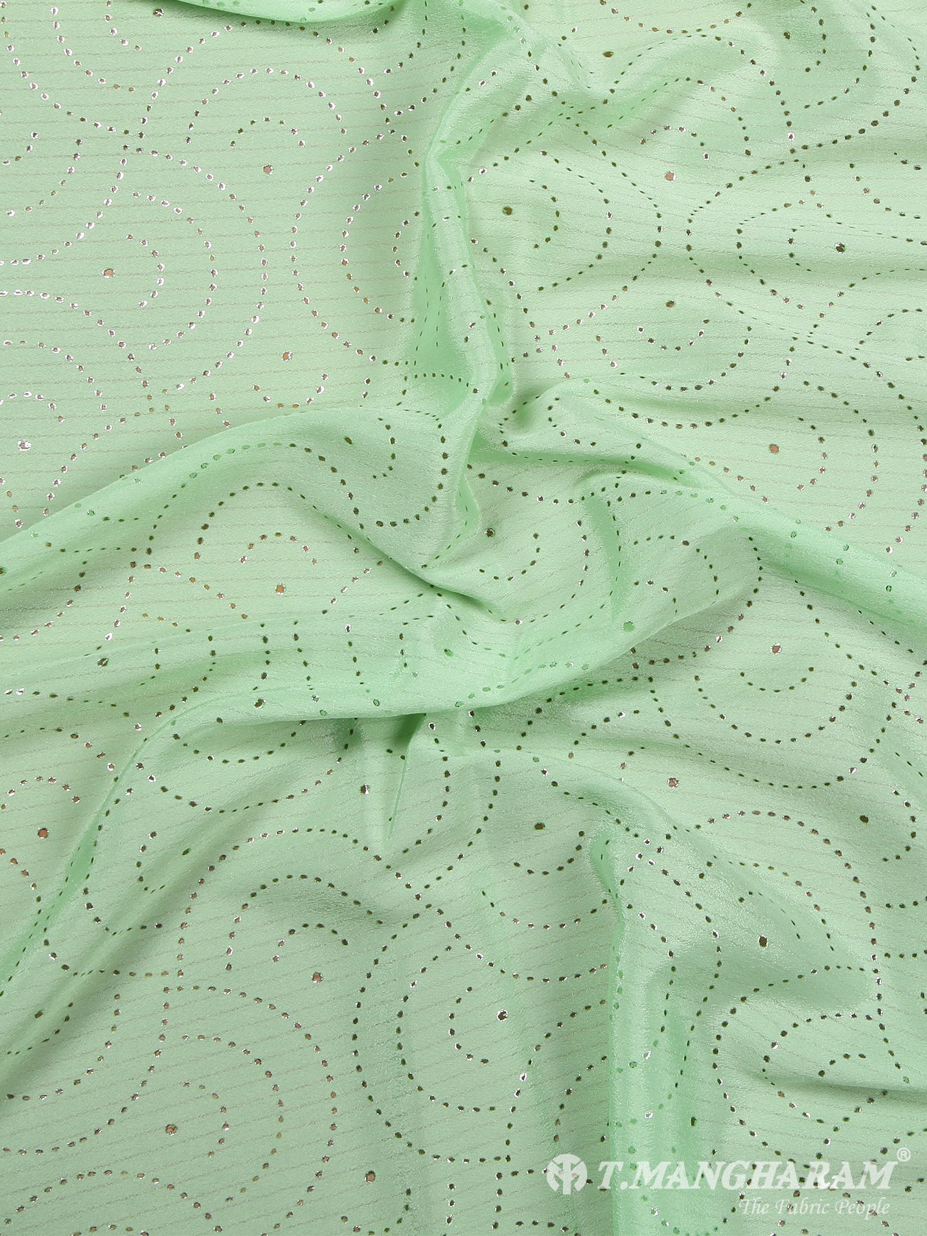Pista Green Crepe Fabric - EA0194 view-2