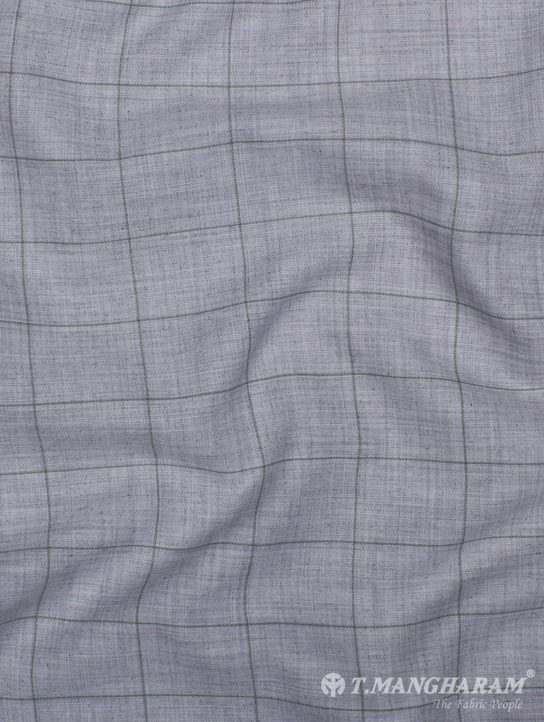 Grey Poly Viscose Suiting Material - EH0025 View-2