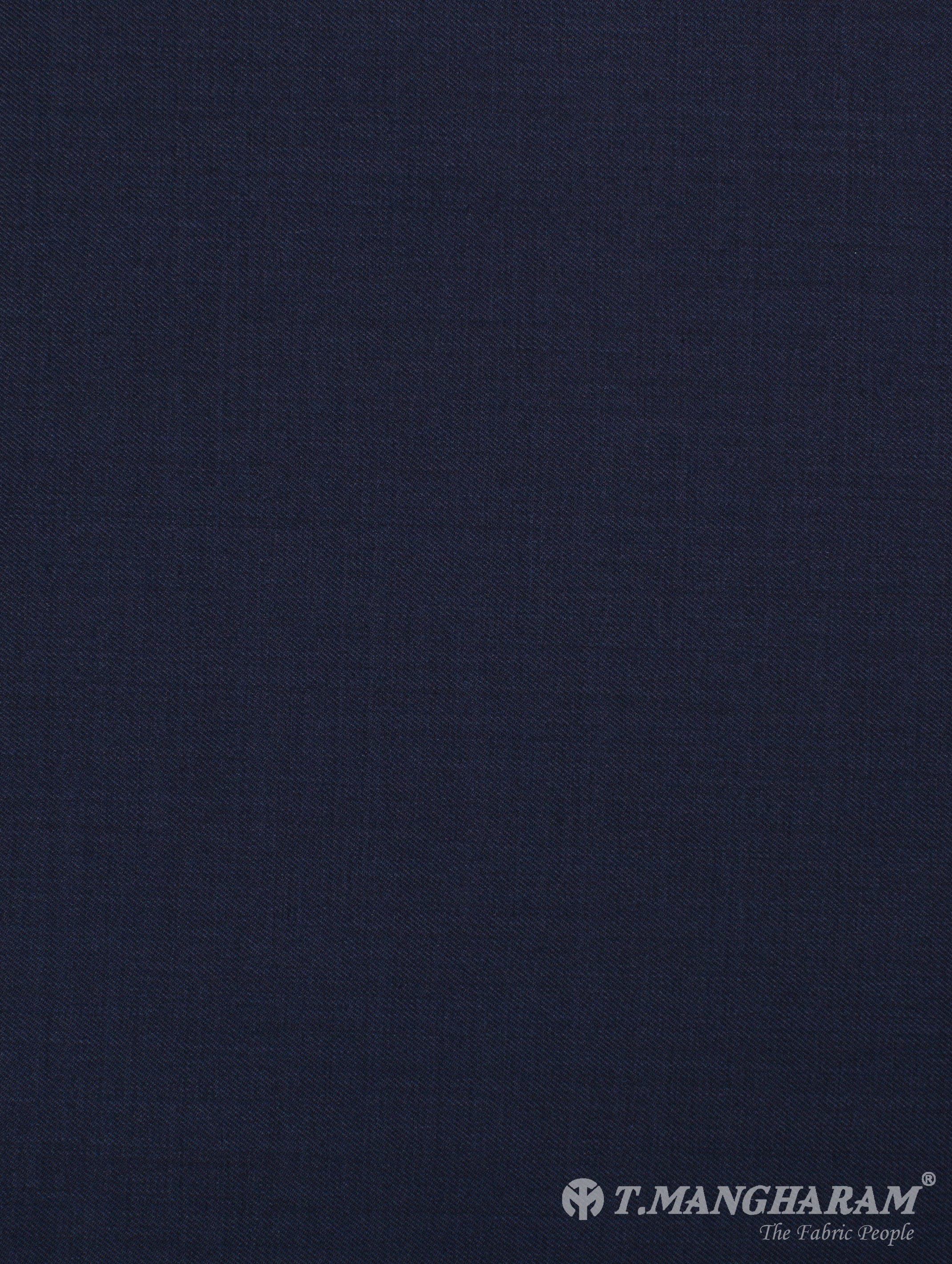 Blue Poly Wool Suiting Material - EH0027 View-3