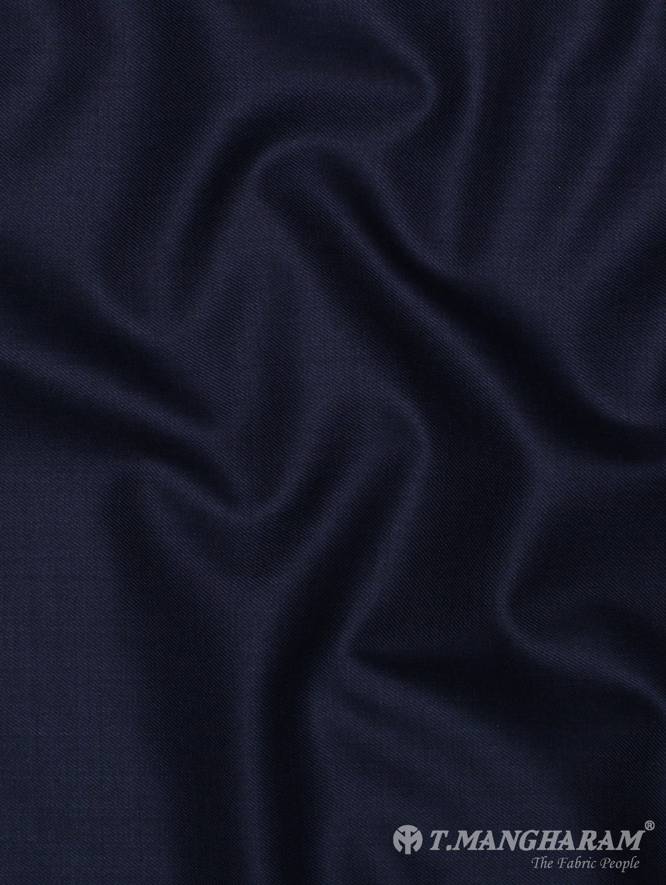 Blue Poly Wool Suiting Material - EH0027 View-2
