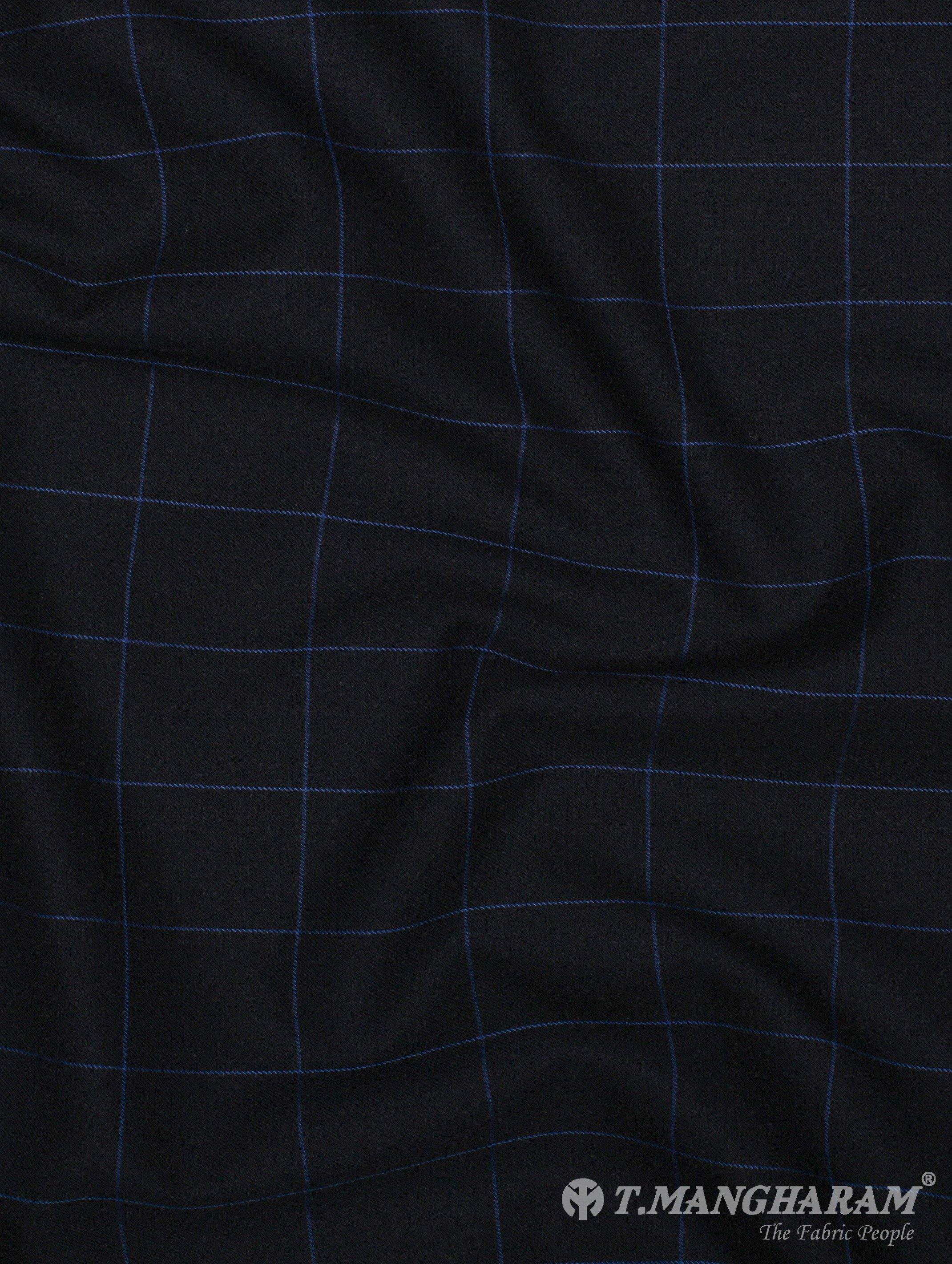 Black Poly Viscose Suiting Material - EH0026 View-2