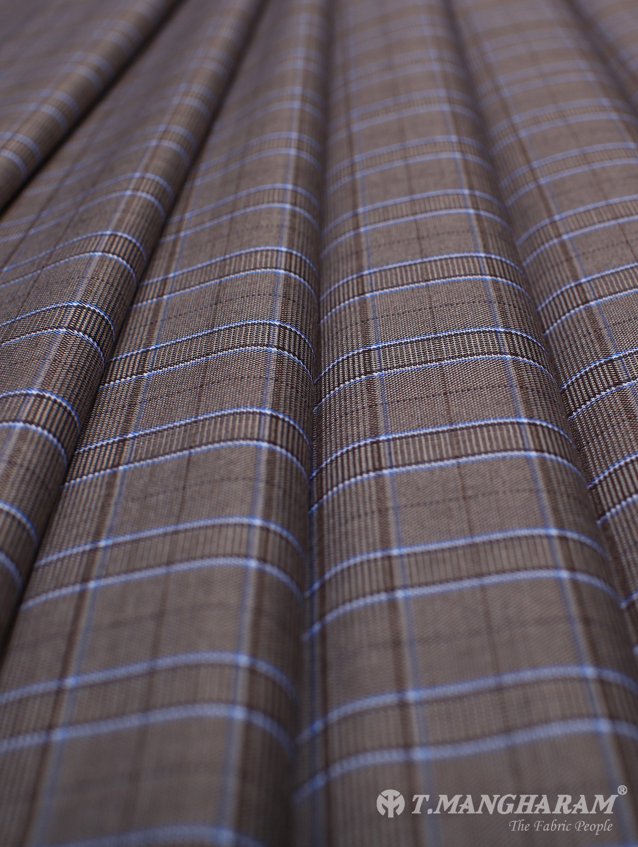 Brown Poly Viscose Suiting Material - EH0032 View-1