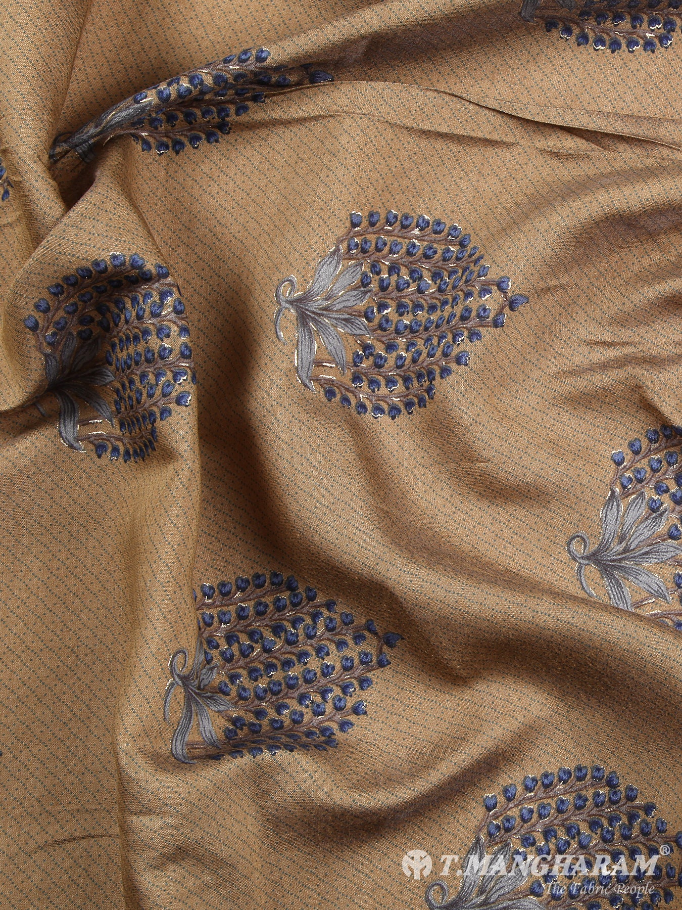 Khaki Muslin Cotton Fabric - EB0005 view-3