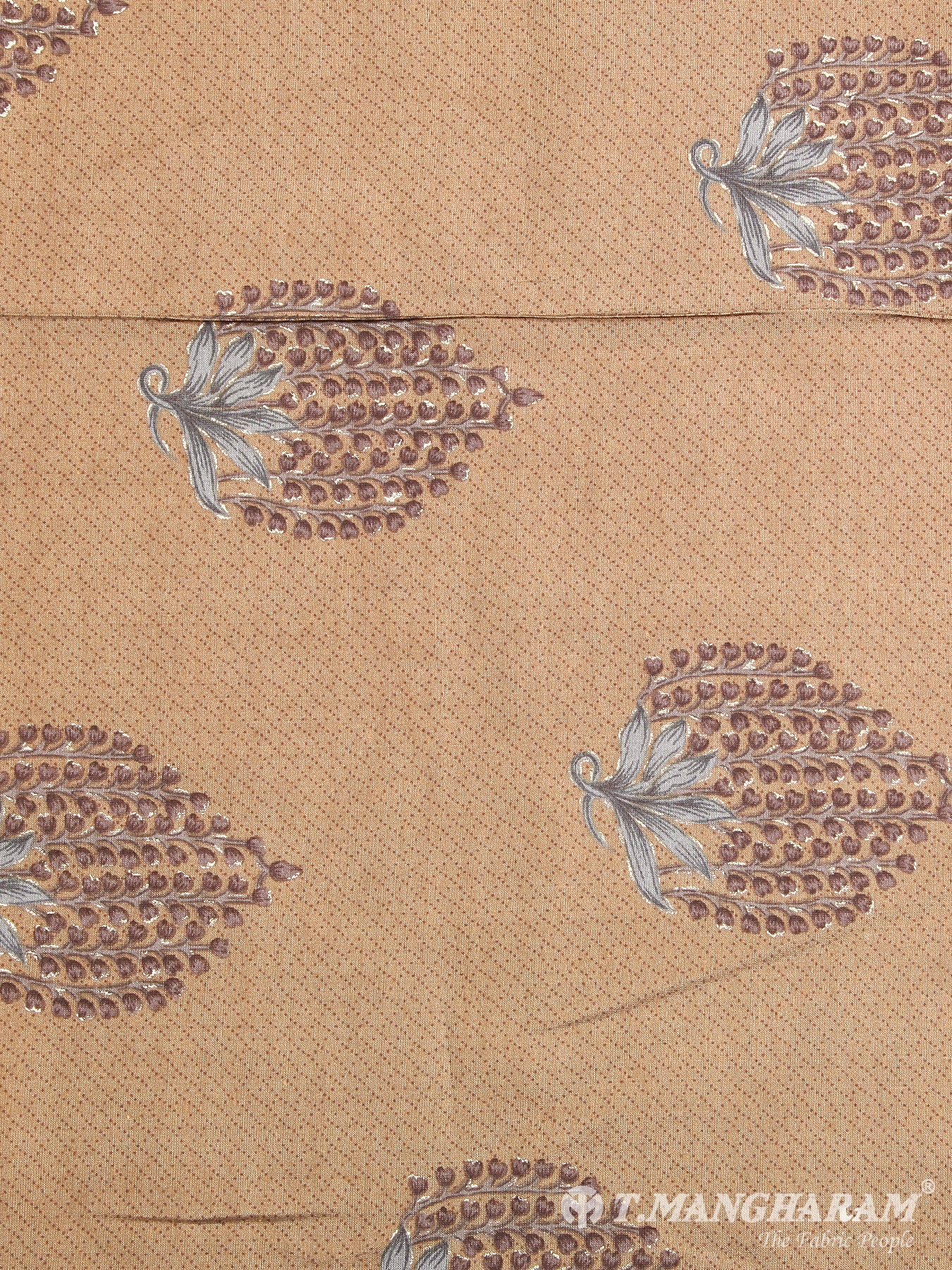 Khaki Muslin Cotton Fabric - EB0004 view-4